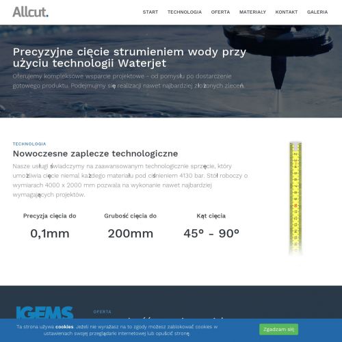 Wycinanie wodą - Warszawa