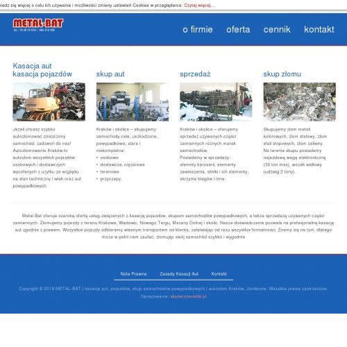 Nowy Targ - skup pojazdów powypadkowych