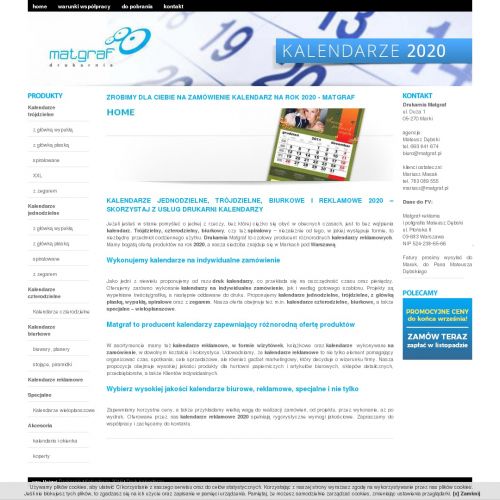 Kalendarze trójdzielne z zegarem w Warszawie