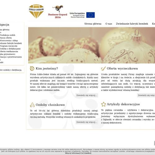 Szklane bombki choinkowe