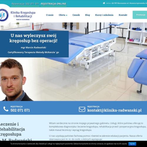 Masaż rehabilitacyjny kręgosłupa Warszawa