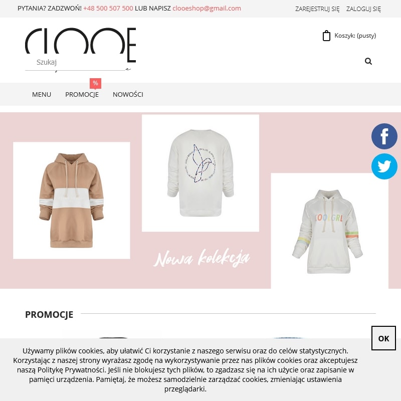 Welurowa bluza z kapturem damska