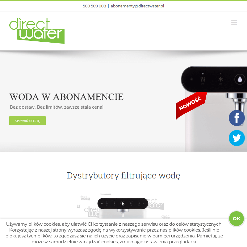 Dystrybutor wody firmy