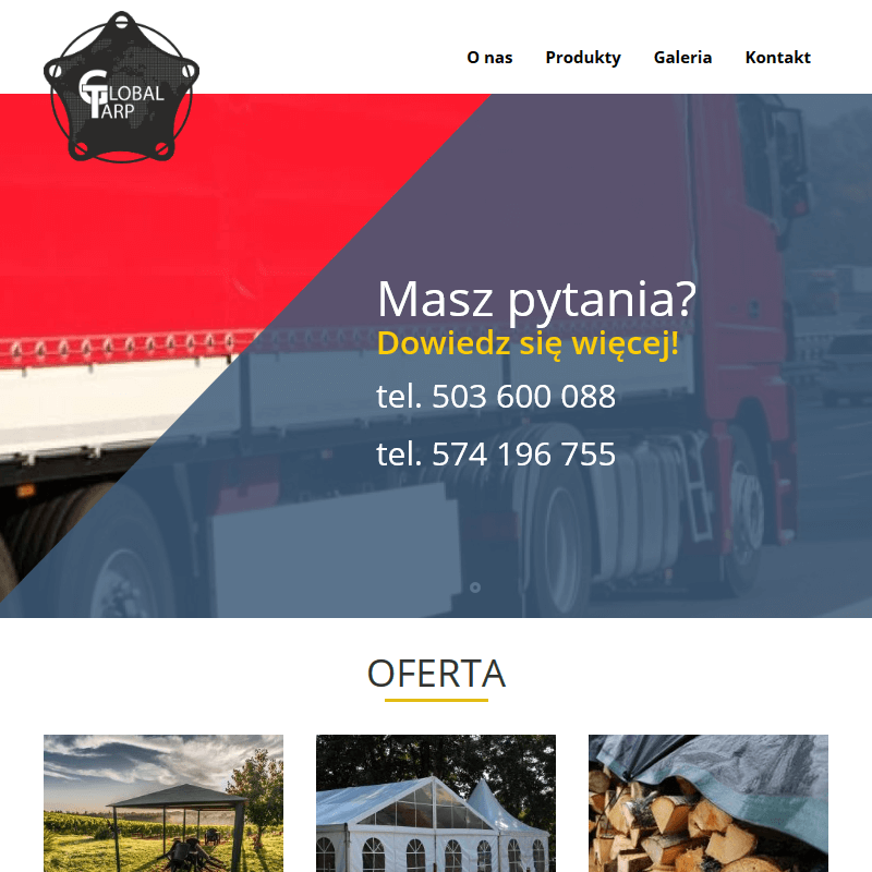 Gdynia - plandeki na samochody typu tir