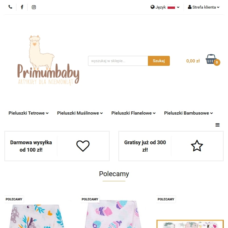 Pieluchy tetrowe bambusowe