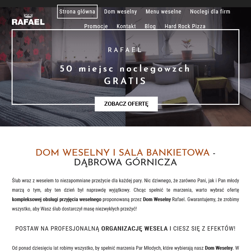 Wynajem sali weselnej Dąbrowa Górnicza