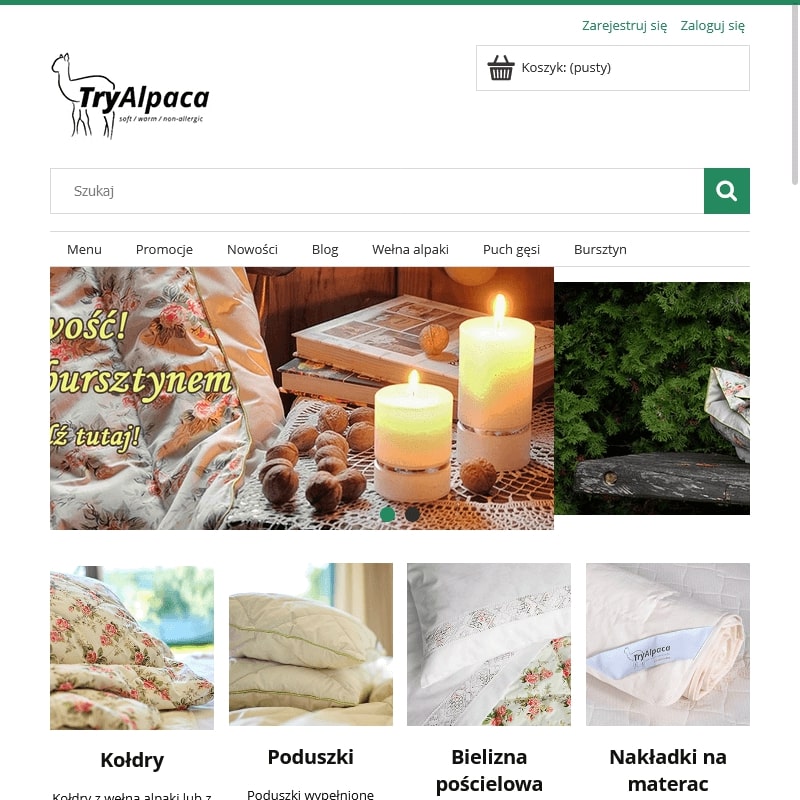 Kołdra z wełny alpaki